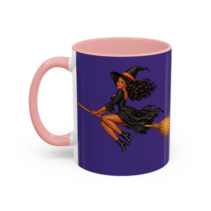Velvet Vex Purple Accent Mug by CreepyCrafts.boo
