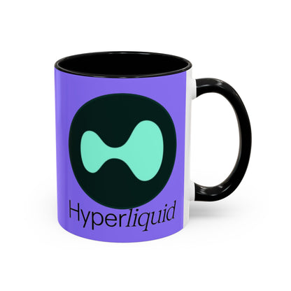 Hyperliquid Black font Light Purple Accent Mug by cypherpunkgear.com