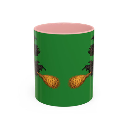 Velvet Vex Green Accent Mug by CreepyCrafts.boo