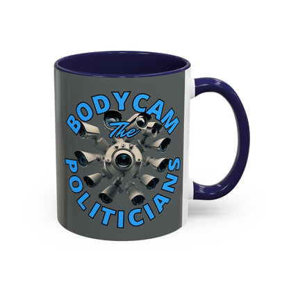 Bodycam the Politicians Cameras Grey Accent Mug by cypherpunkgear.com