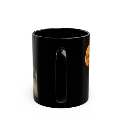 Waiting for Samhain Skeleton Black Mug by cypherpunkgear