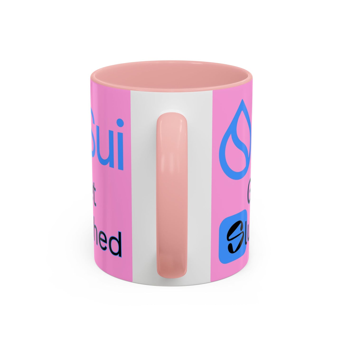 Sui: Get Slushed Pink Accent Mug by cypherpunkgear.com