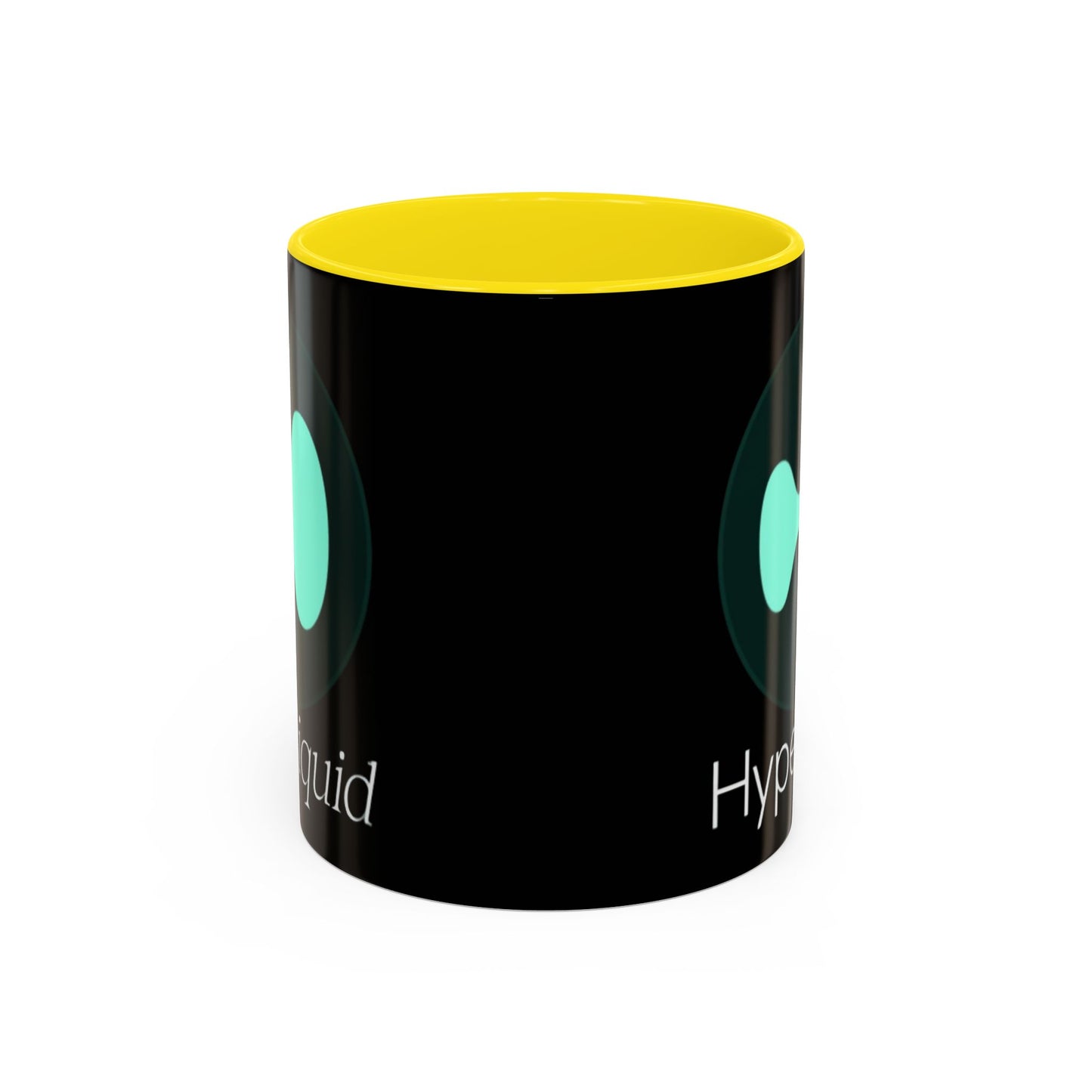 Hyperliquid White font Black Accent Mug by cypherpunkgear.com
