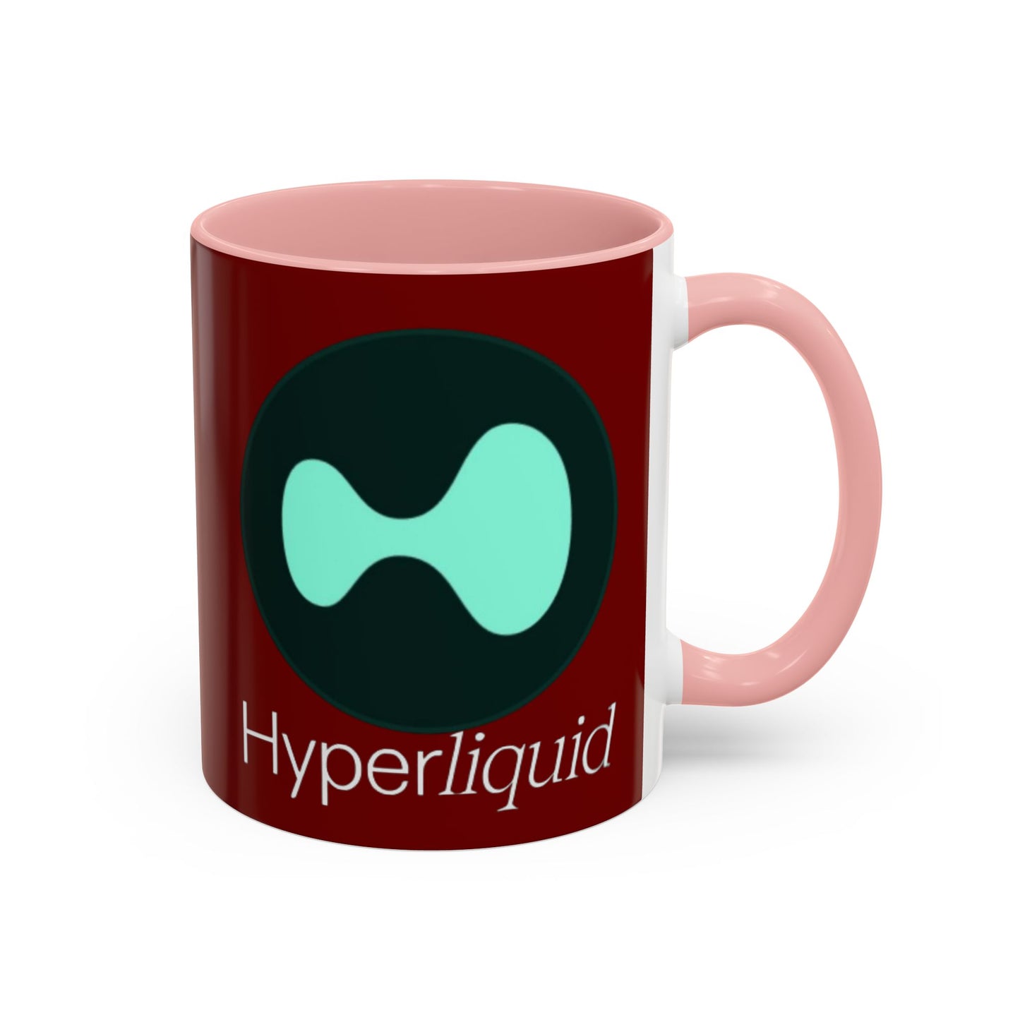Hyperliquid White font Red Accent Mug by cypherpunkgear.com