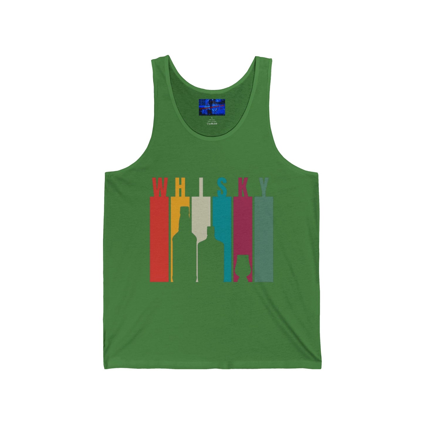 Whisky spelled without an 'e' Unisex Jersey Tank Top by cypherpunkgear.com