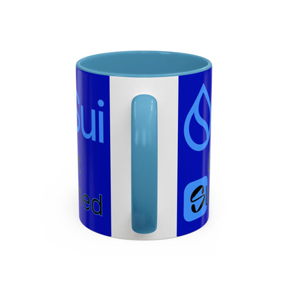Sui: Get Slushed Dark Blue Accent Mug by cypherpunkgear.com