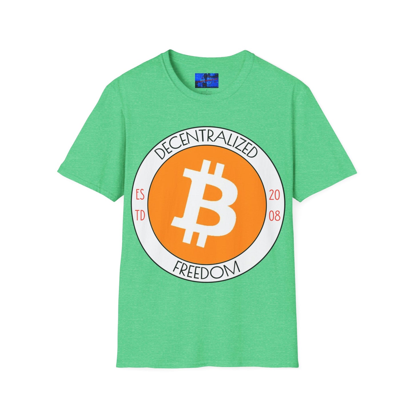 Bitcoin Decentralized Freedom DKcolors Unisex T-Shirt by cypherpunkgear