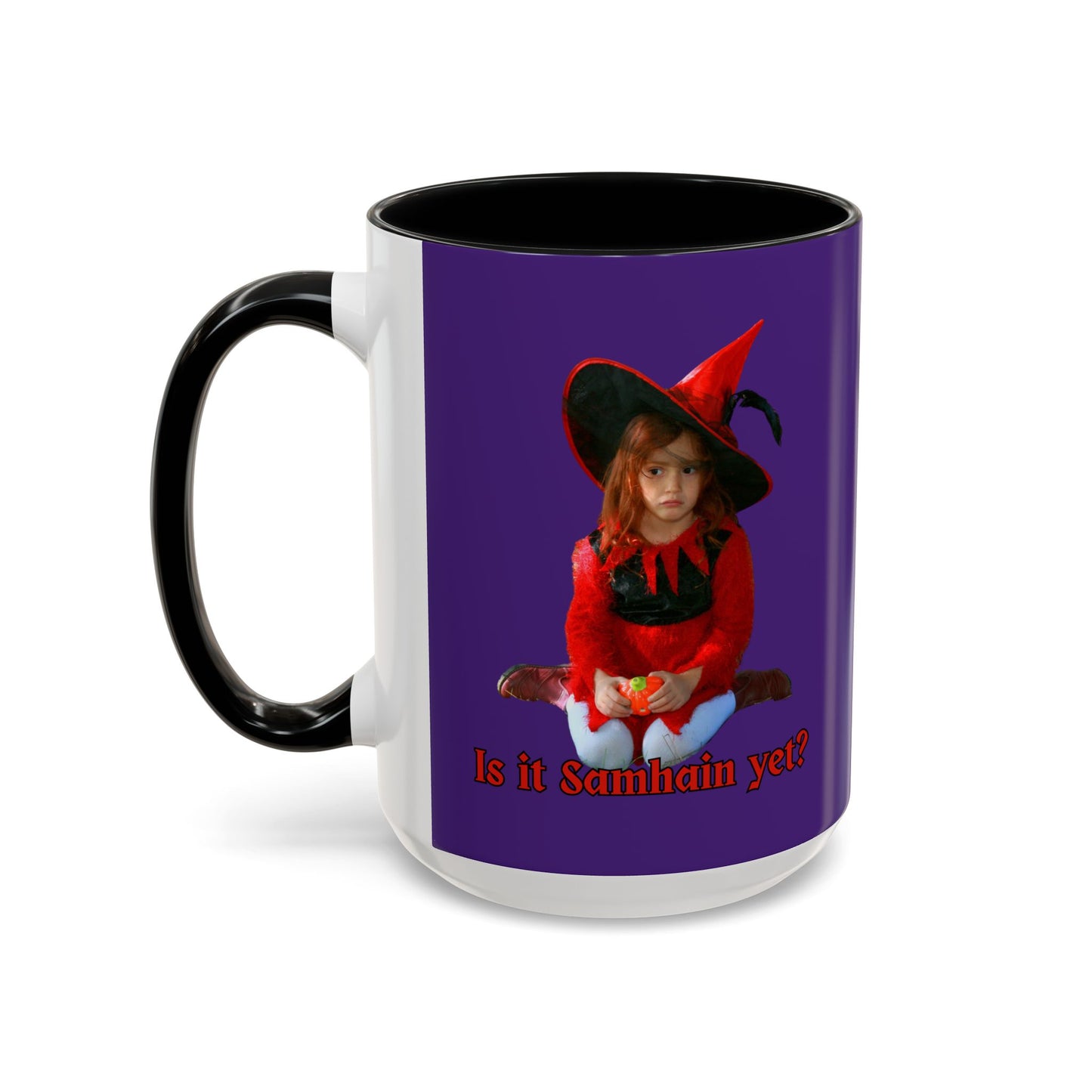 Is it Samhain yet? Dark Purple Accent Mug by CreepyCrafts.boo