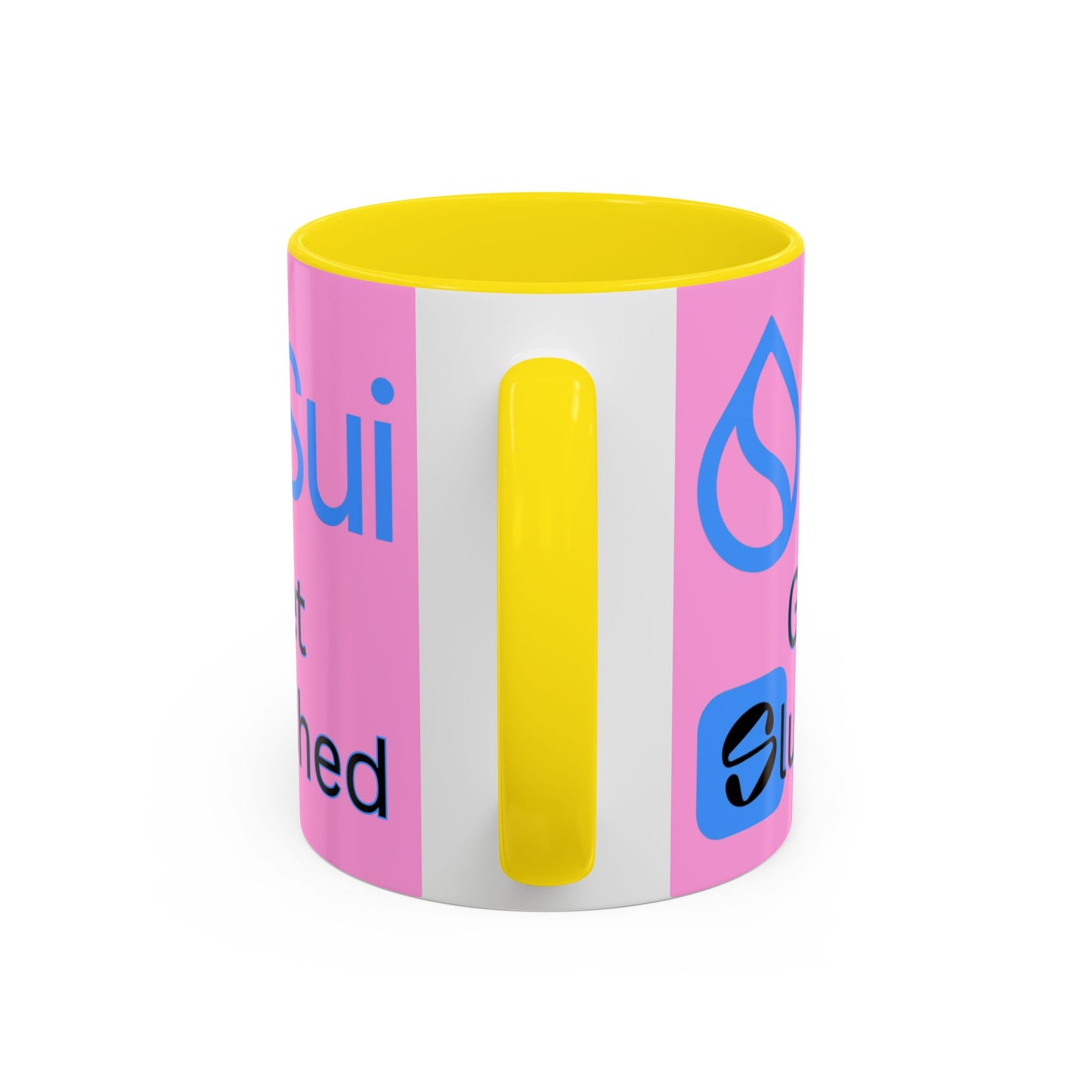 Sui: Get Slushed Pink Accent Mug by cypherpunkgear.com