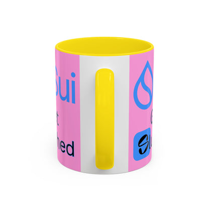 Sui: Get Slushed Pink Accent Mug by cypherpunkgear.com