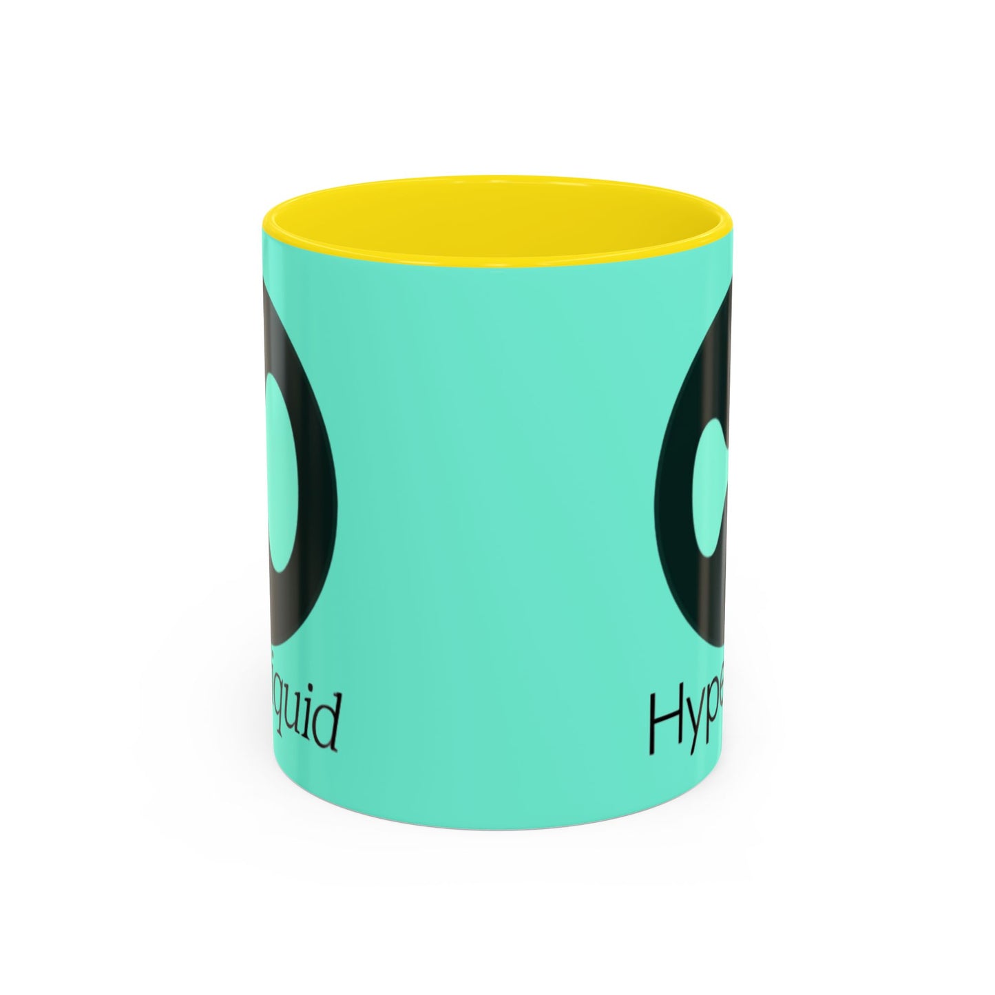 Hyperliquid Black font Light Hyperliquid Accent Mug by cypherpunkgear.com