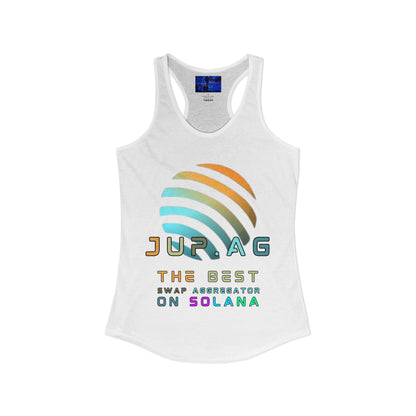Jupiter (JUP) the best aggregator on Solana Women's Racerback Tank Top by cypherpunkgear.com