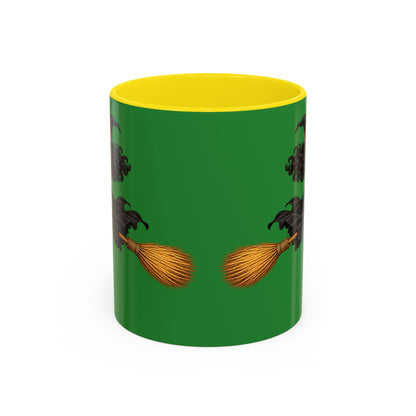 Velvet Vex Green Accent Mug by CreepyCrafts.boo