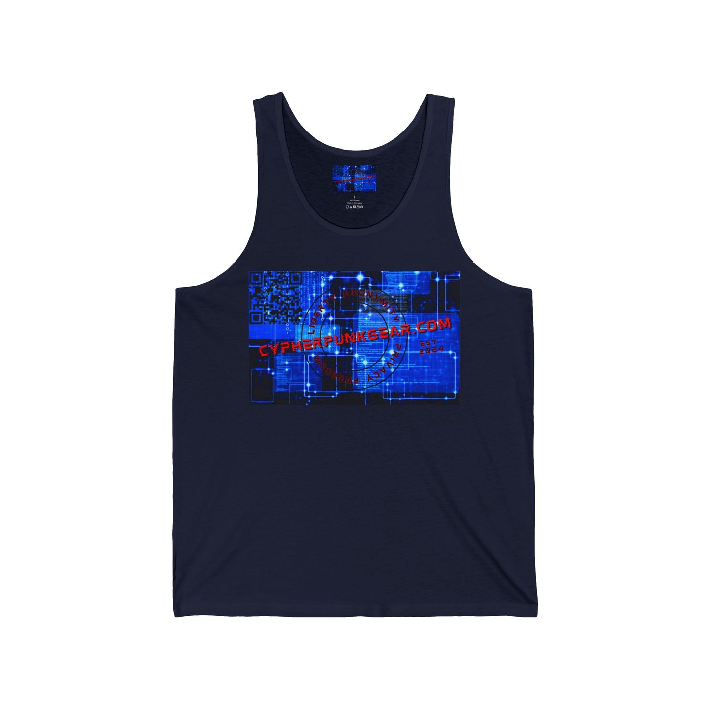Cypherpunkgear.com logo Unisex Jersey Tank Top by cypherpunkgear.com