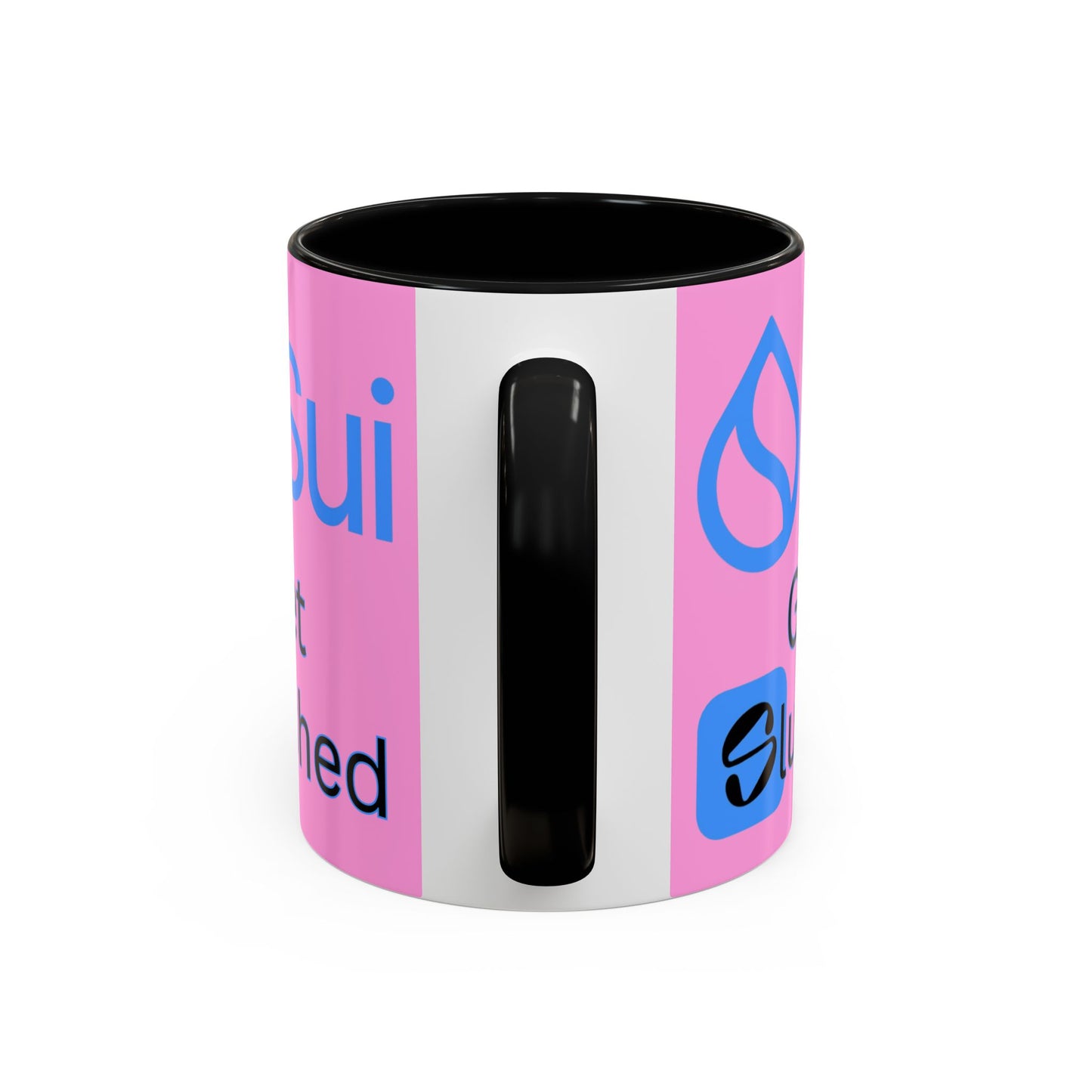 Sui: Get Slushed Pink Accent Mug by cypherpunkgear.com