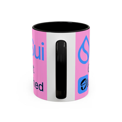 Sui: Get Slushed Pink Accent Mug by cypherpunkgear.com
