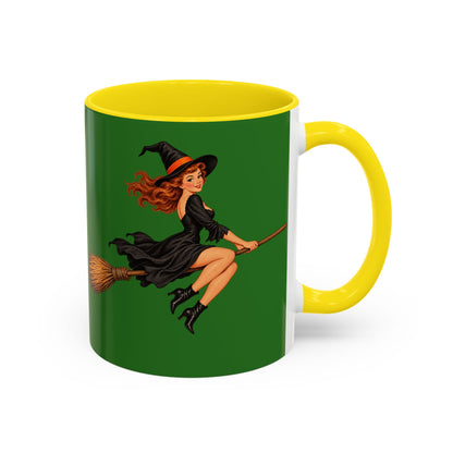 Hazel Hex Green Accent Mug by CreepyCrafts.boo