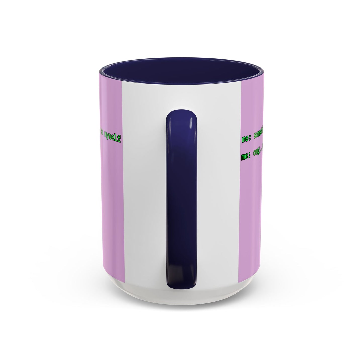 Sometimes I talk to myself - me: omg...same Pink Accent Mug by cypherpunkgear.com