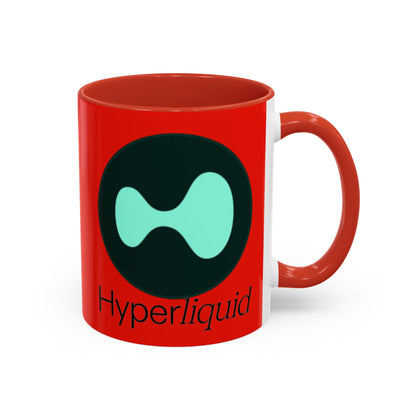 Hyperliquid Black font Red Accent Mug by cypherpunkgear.com