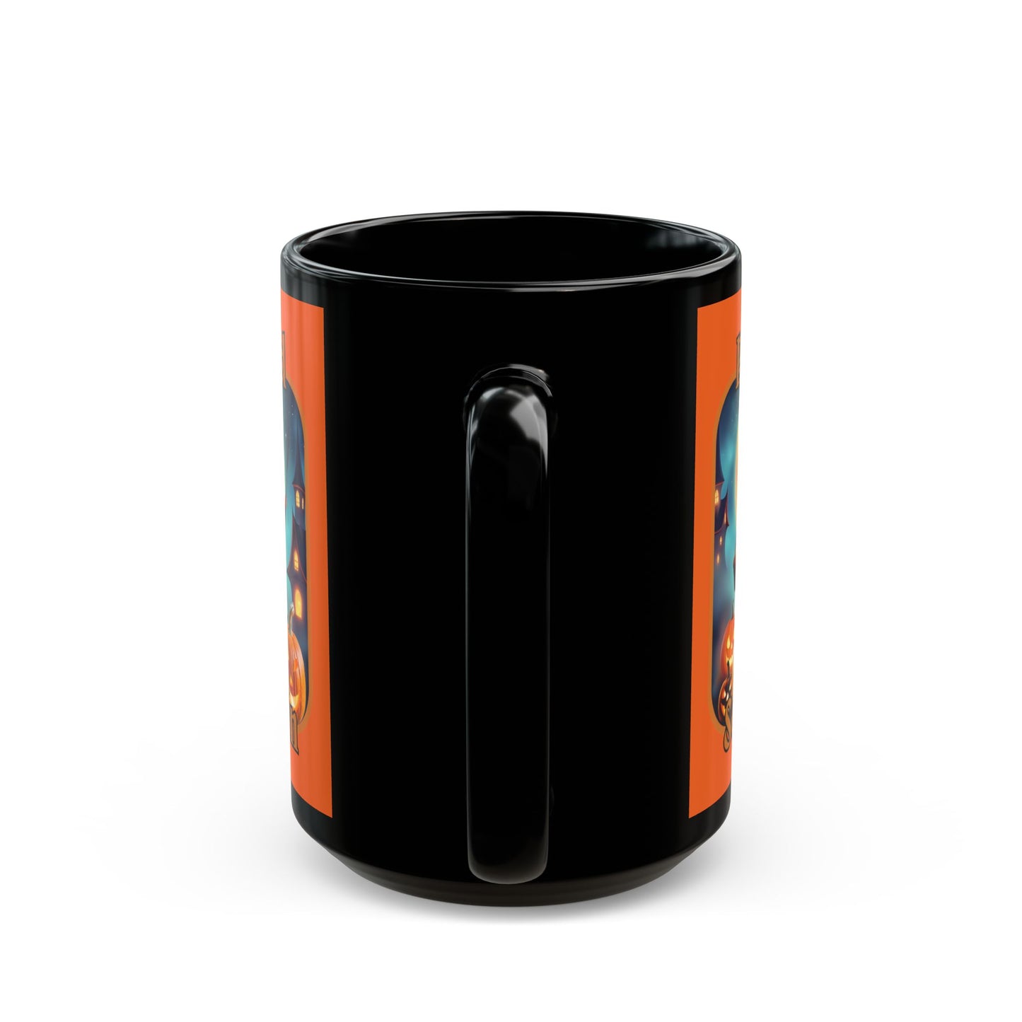 Blessed Samhain Little Witch Orange font Orange Mug by CreepyCrafts.boo