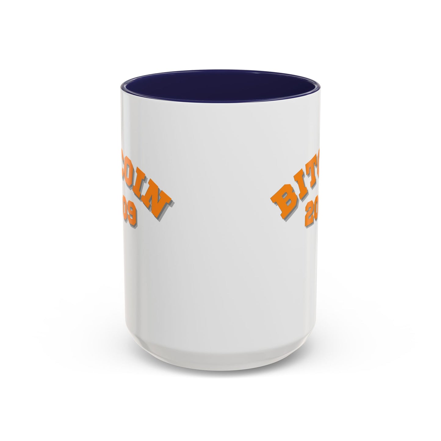 Bitcoin 2009 White Accent Mug by cypherpunkgear.com