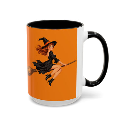 Hazel Hex Orange Accent Mug by CreepyCrafts.boo