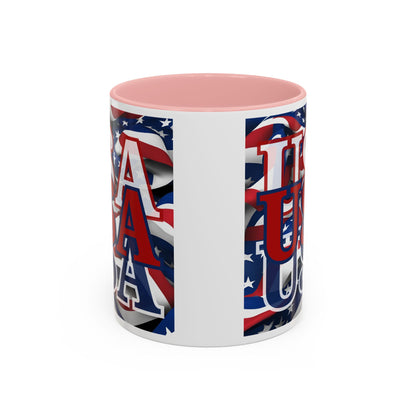 USA RDfont Center Patriot Accent Mug by cypherpunkgear