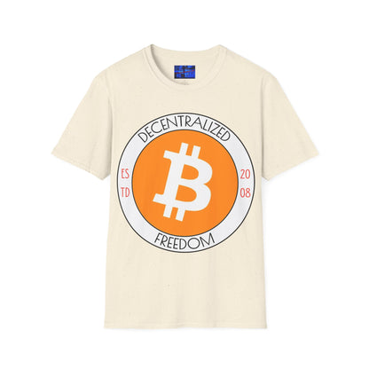 Bitcoin Decentralized Freedom LTcolors Unisex T-Shirt by cypherpunkgear.com