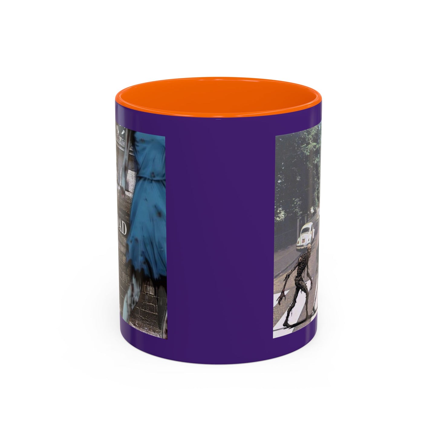 2-sided, Scabby Road Purple Accent Mug by CreepyCrafts.boo