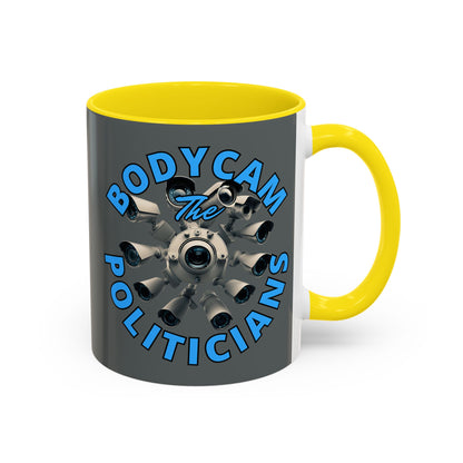 Bodycam the Politicians Cameras Grey Accent Mug by cypherpunkgear.com
