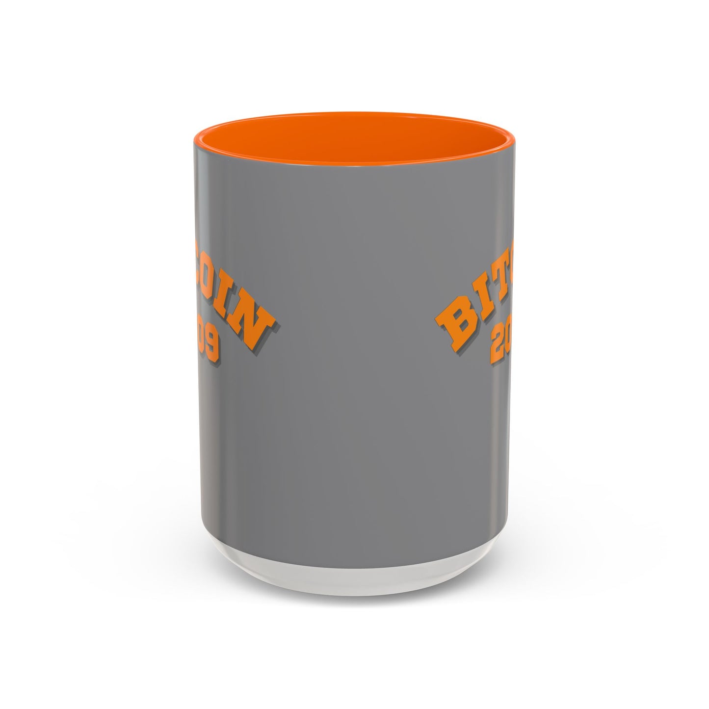 Bitcoin 2009 Grey Accent Mug by cypherpunkgear.com