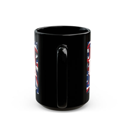 USA WHfont Center Patriot Black Mug by cypherpunkgear