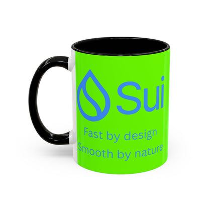 SUI Green Accent Mug by cypherpunkgear.com