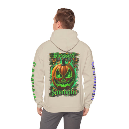 Blessed Samhain Green Jack Hoodie Unisex Hooded Sweatshirt by CreepyCrafts.boo