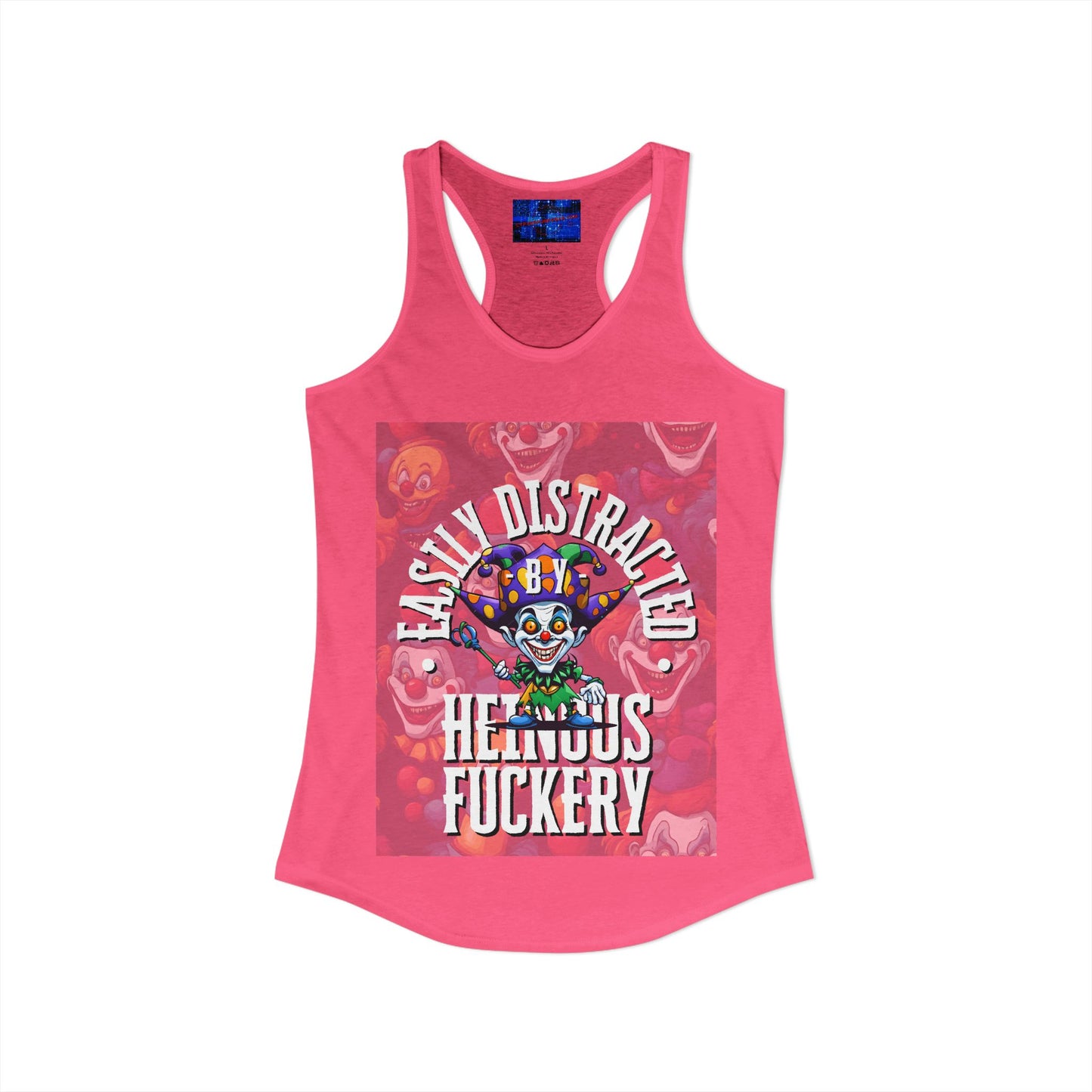 Easily Distracted by Heinous Fuckery Little Jinx Women's Racerback Tank Top by cypherpunkgear.com
