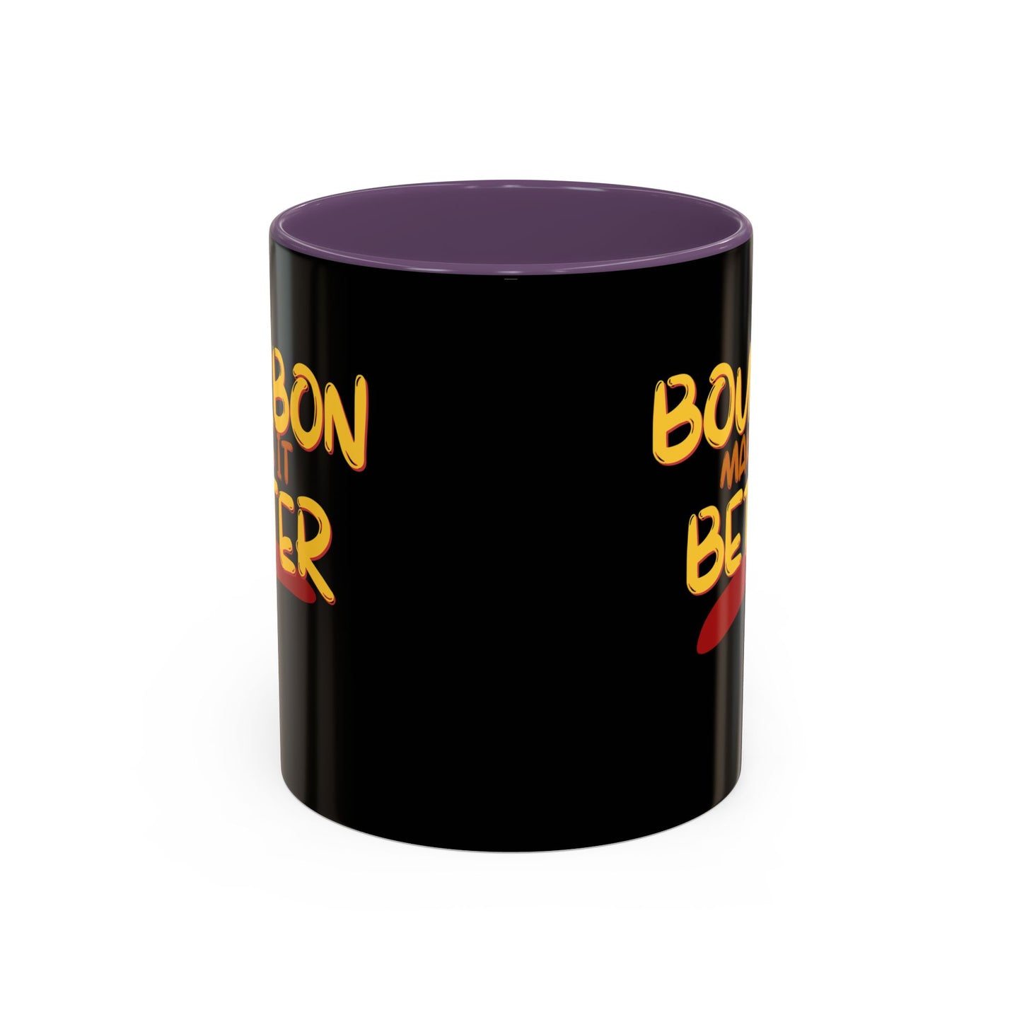 Bourbon makes it better Accent Mug by cypherpunkgear.com