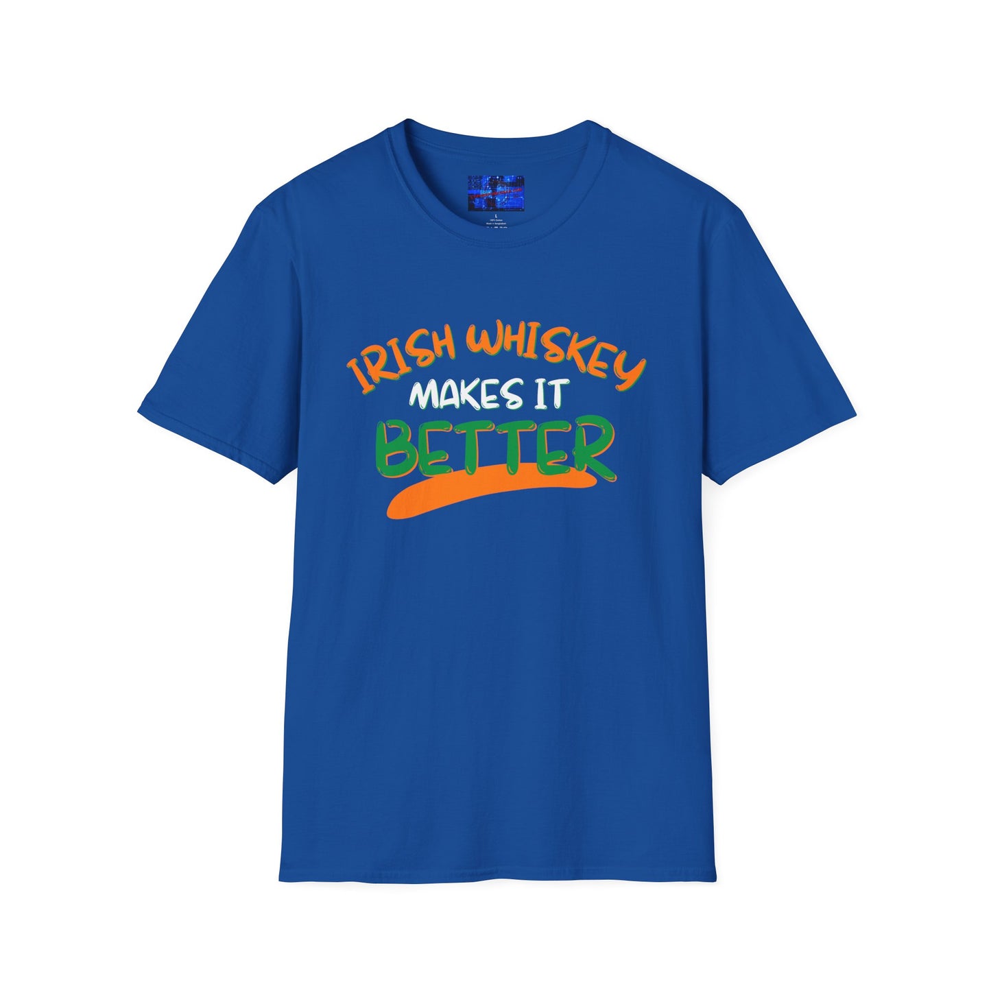 Irish Whiskey makes it better OWGfont DKcolors Unisex T-Shirt by cypherpunkgear.com