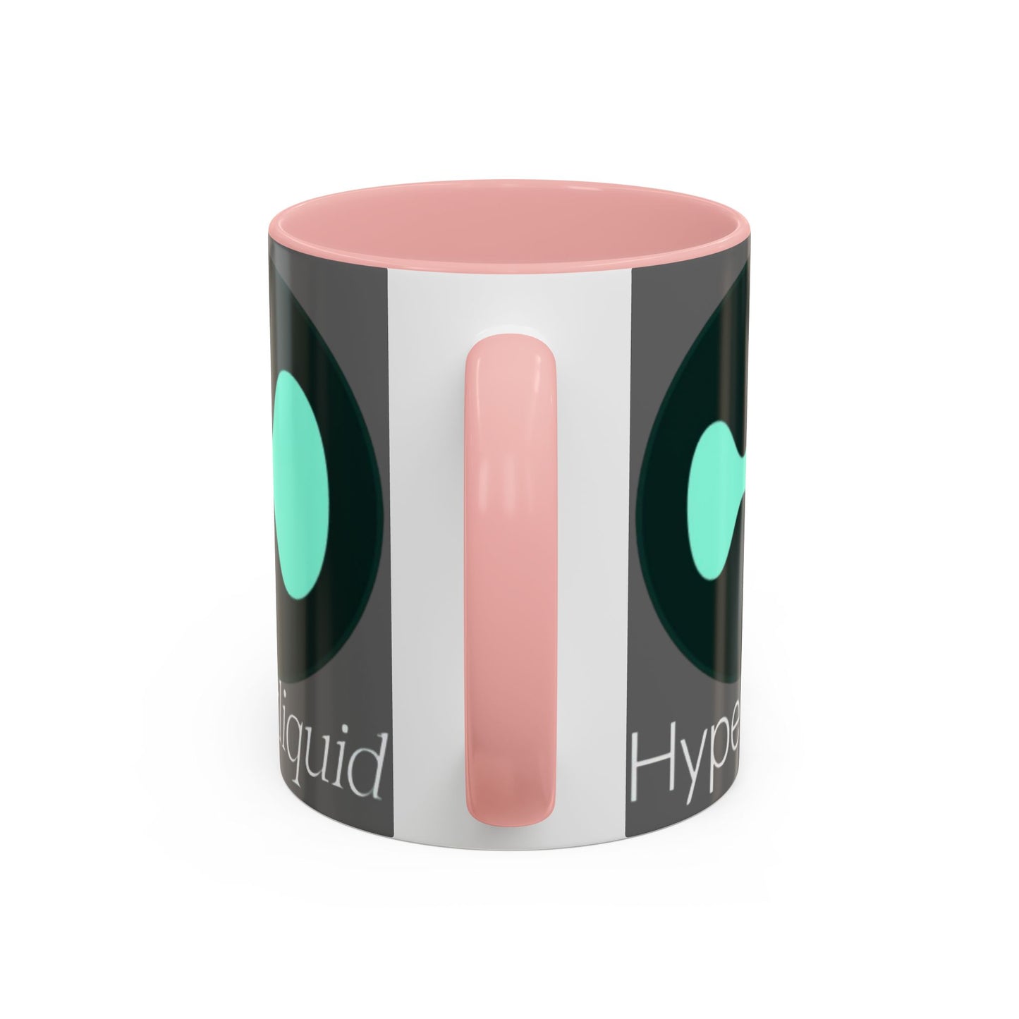 Hyperliquid White font Grey Accent Mug by cypherpunkgear.com