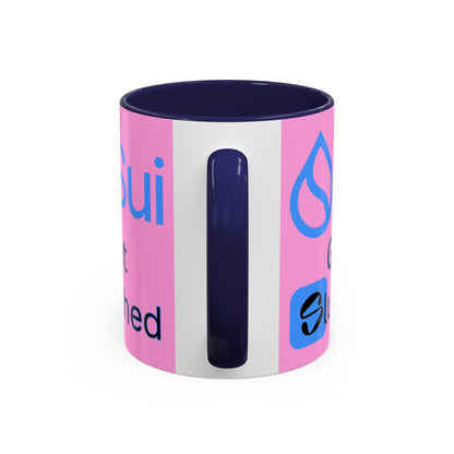 Sui: Get Slushed Pink Accent Mug by cypherpunkgear.com