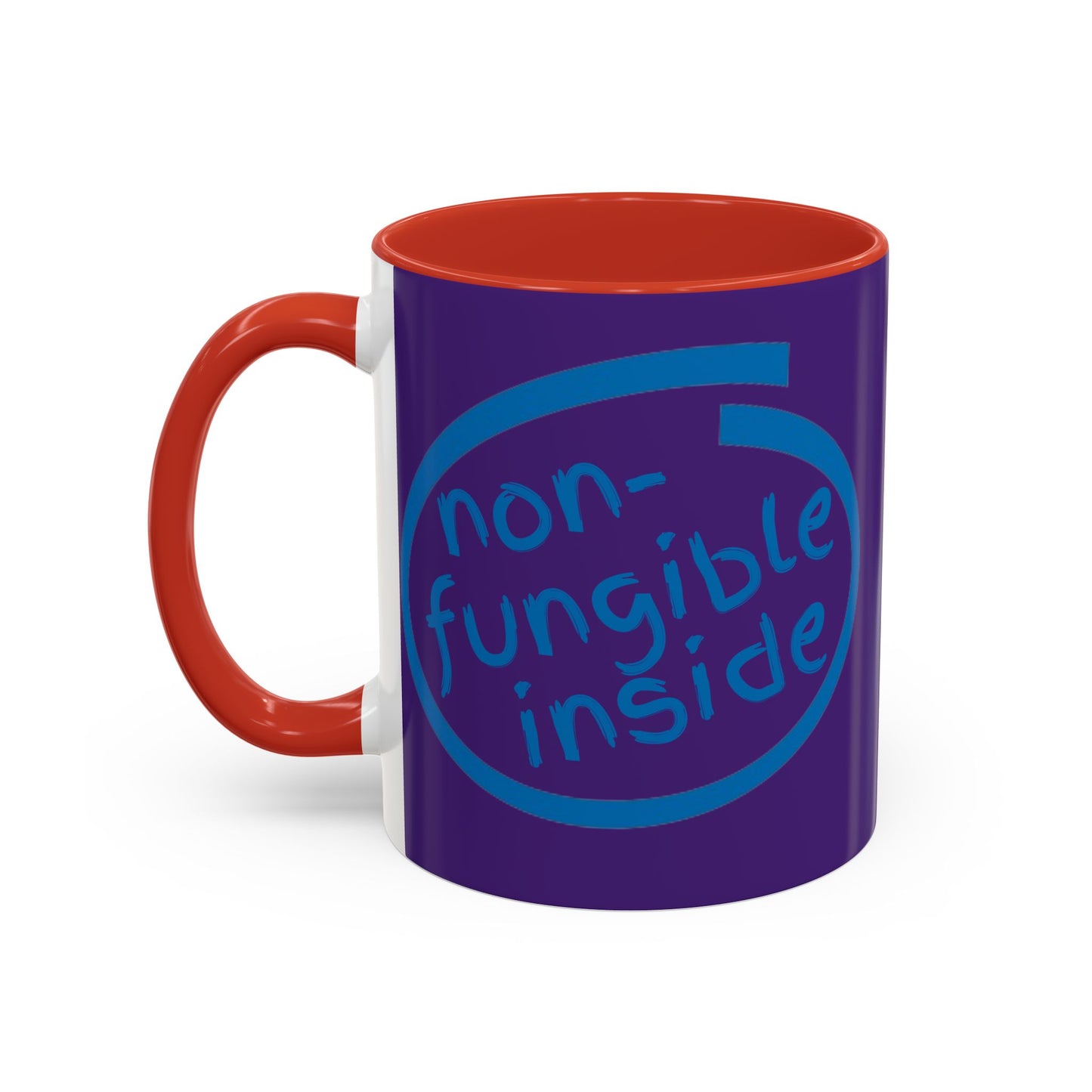 Non-Fungible Inside Purple Accent Mug by cypherpunkgear.com