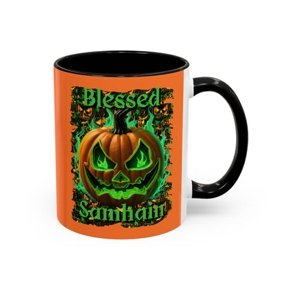 Blessed Samhain Green Jack Accent Mug by cypherpunkgear