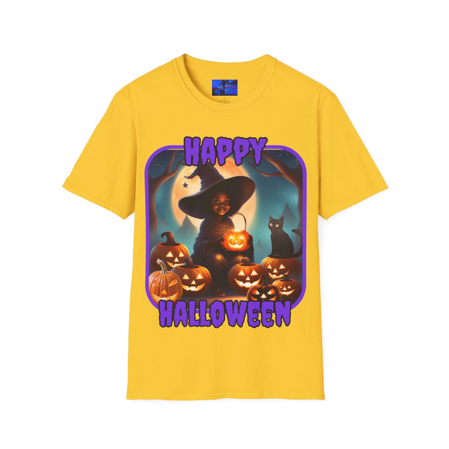 Happy Halloween Cute Witch PRfont LTcolors Unisex T-Shirt by cypherpunkgear