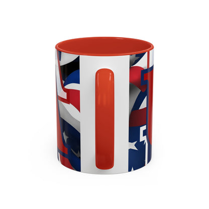 USA! USA! USA RDfont Patriot Accent Mug by cypherpunkgear