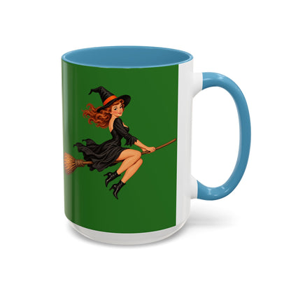 Hazel Hex Green Accent Mug by CreepyCrafts.boo