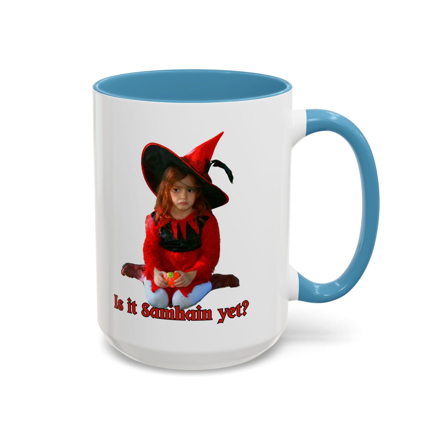 Is it Samhain yet? White Accent Mug by CreepyCrafts.boo