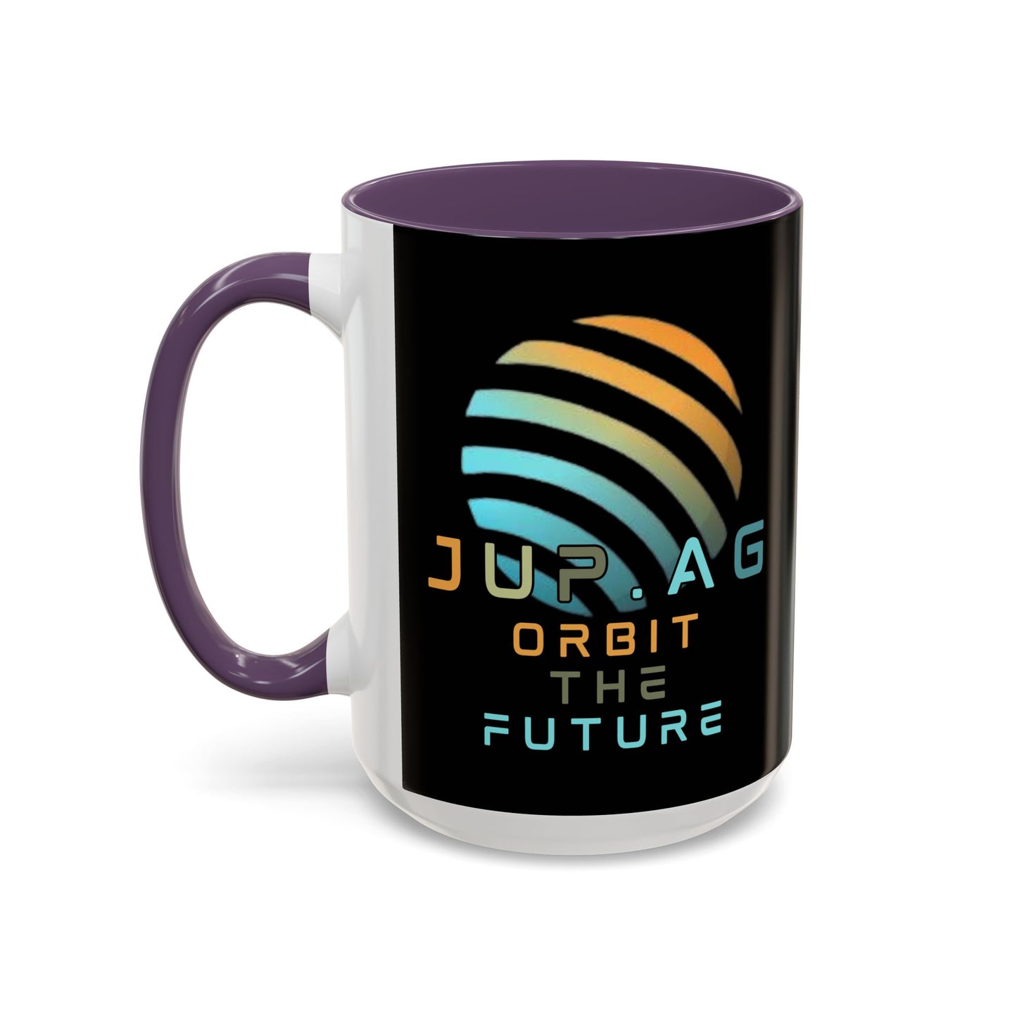 Jupiter (JUP) Orbit the Future Black Accent Mug by cypherpunkgear.com