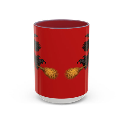 Velvet Vex Red Accent Mug by CreepyCrafts.boo