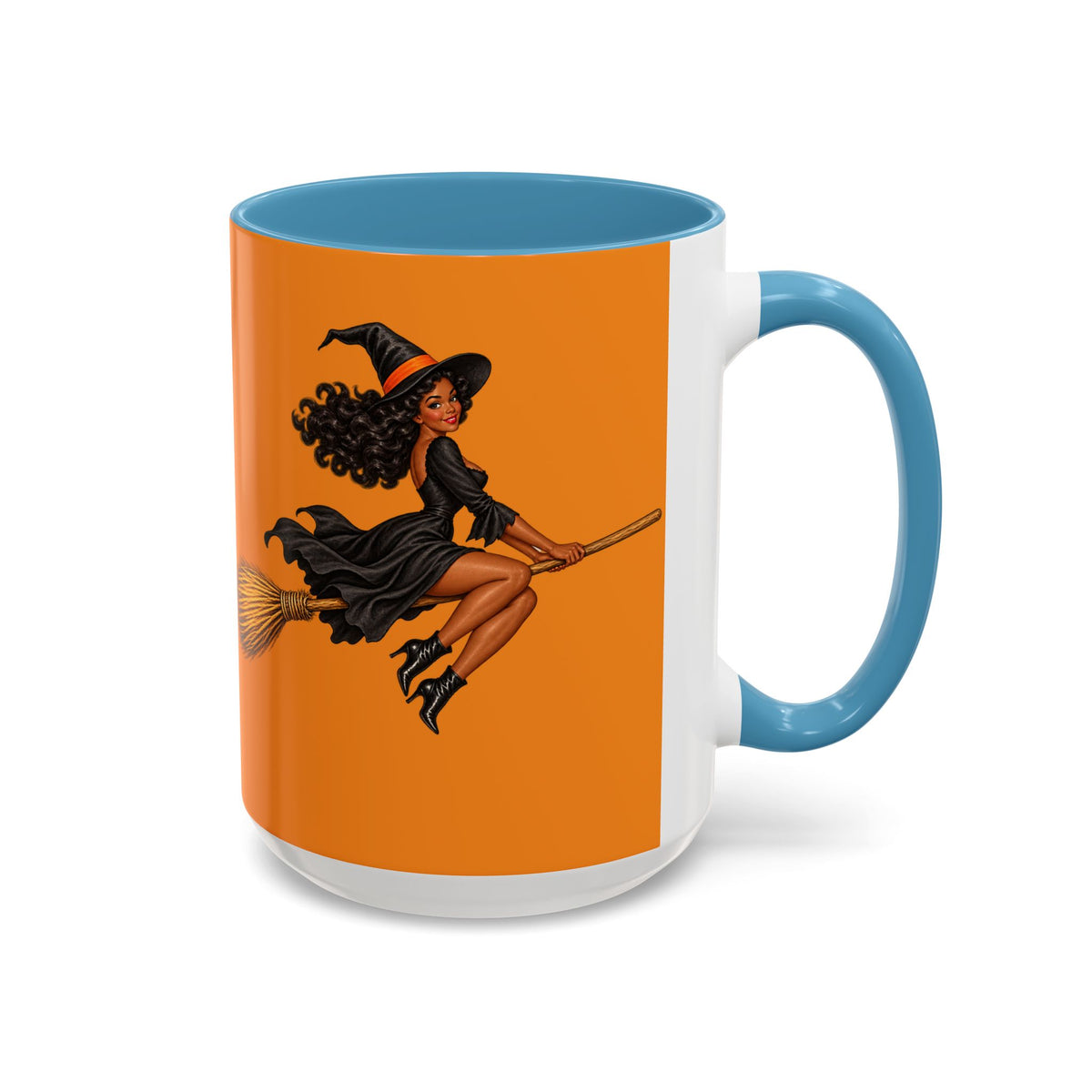 Velvet Vex Orange Accent Mug by CreepyCrafts.boo