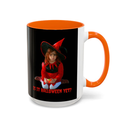 Is it Halloween yet? Black Accent Mug by CreepyCrafts.boo