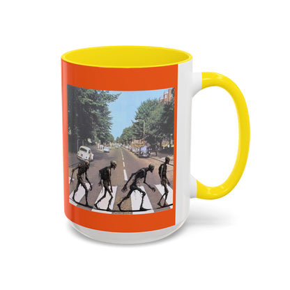 2-sided, Scabby Road Orange Accent Mug by CreepyCrafts.boo